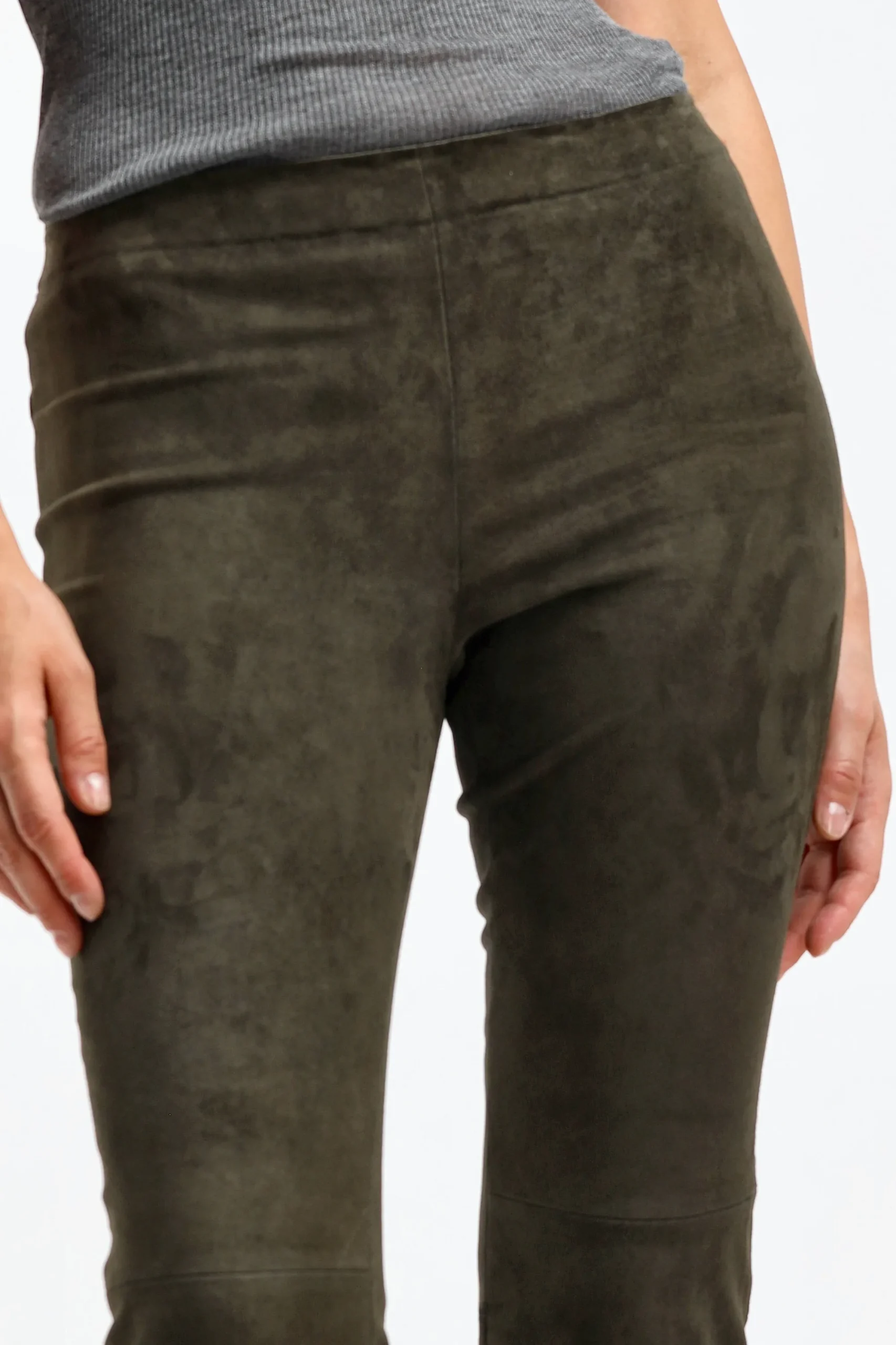 Femme Stouls Pantalon En Cuir Velours Jp Twenty In Saxo