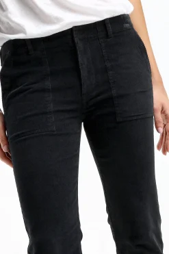 Femme Nili Lotan Pantalon En Velours Cotele Jenna In Jet Black