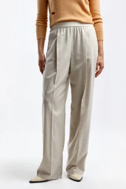 Femme Agnona Pantalon Flannel En Champagne