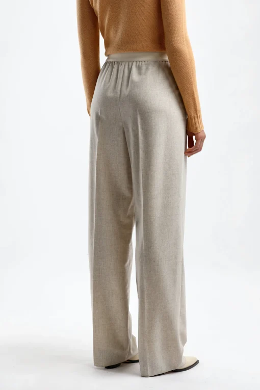 Femme Agnona Pantalon Flannel En Champagne