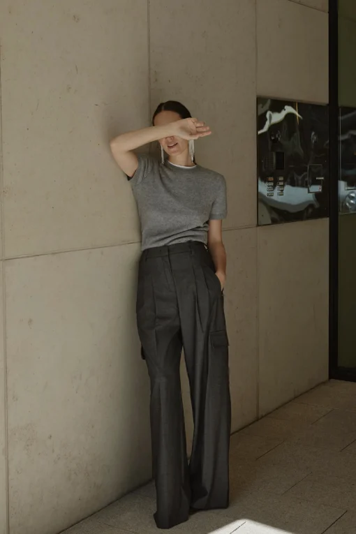 Femme Seductive x Anita Hass Pantalon Frankie En Gris Fonce