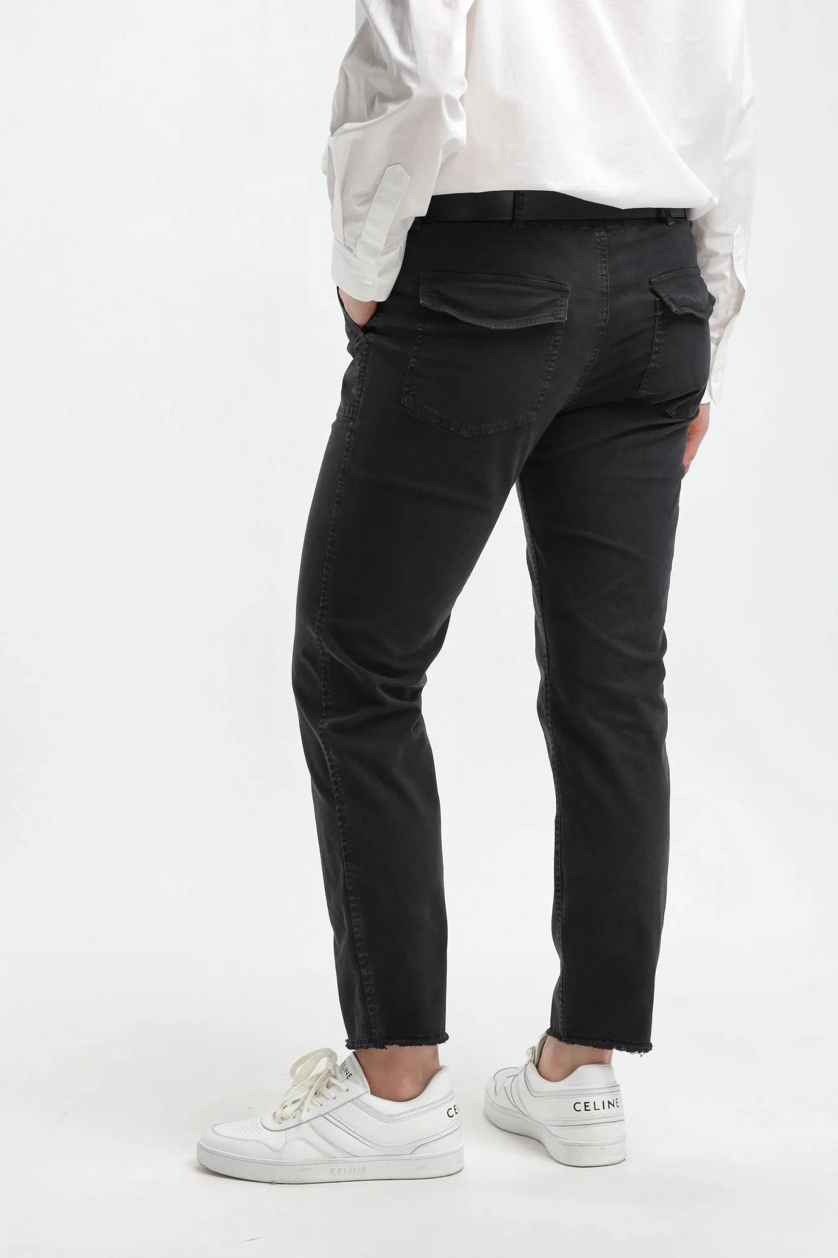Femme Nili Lotan Pantalon Jenna En Carbone