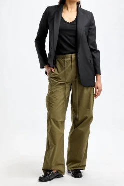 Femme Nili Lotan Pantalon Lison En Olive