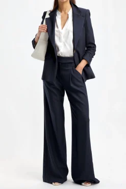 Femme Veronica Beard Pantalon Marbeau En Bleu Marine
