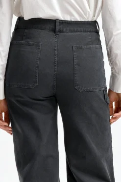 Femme Nili Lotan Pantalon Quentin En Carbone