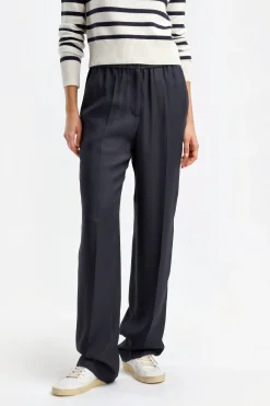 Femme Joseph Pantalon Tahiti En Bleu Marine