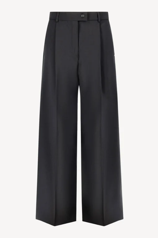 Femme Sportmax Pantalon Tenda En Noir