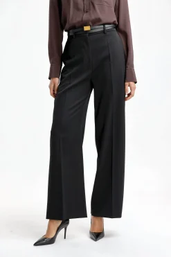 Femme Lanvin Pantalon Wide Leg Tailored En Noir