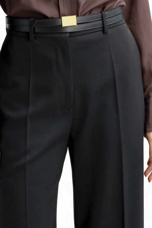 Femme Lanvin Pantalon Wide Leg Tailored En Noir