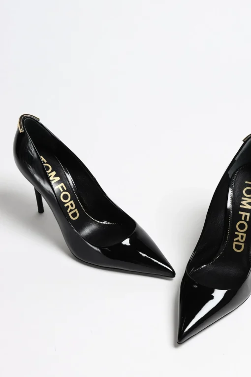 Femme Tom Ford Pompes Iconic T En Noir/Noir