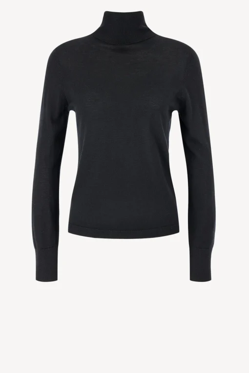Femme Allude Pull A Col Roule Fitted En Noir