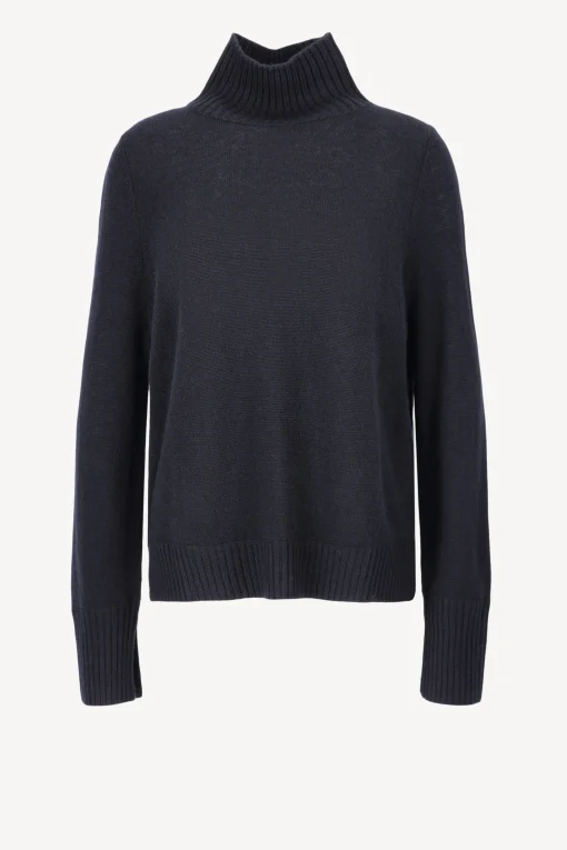 Femme Allude Pull A Col Roule Noir