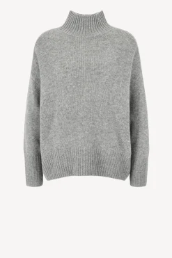 Femme Allude Pull A Col Roule Oversized En Gris
