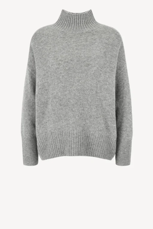Femme Allude Pull A Col Roule Oversized En Gris