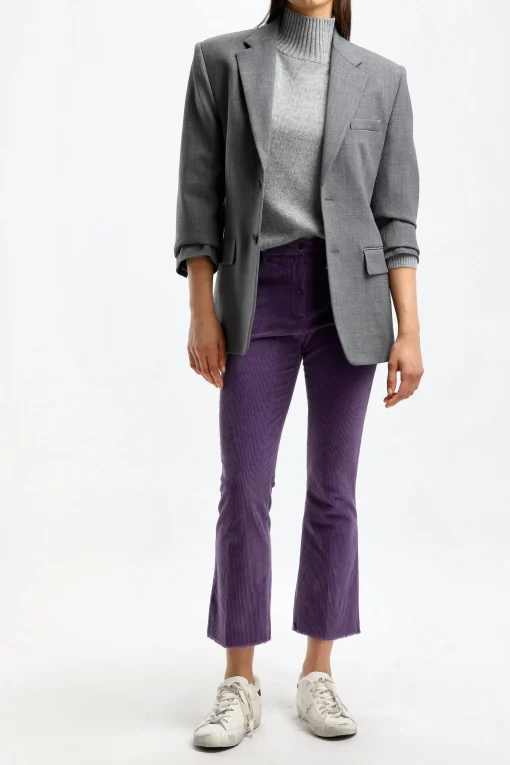 Femme Allude Pull A Col Roule Oversized En Gris