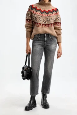 Femme Alanui Pull Antarctic En Luli Marron
