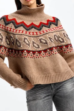 Femme Alanui Pull Antarctic En Luli Marron