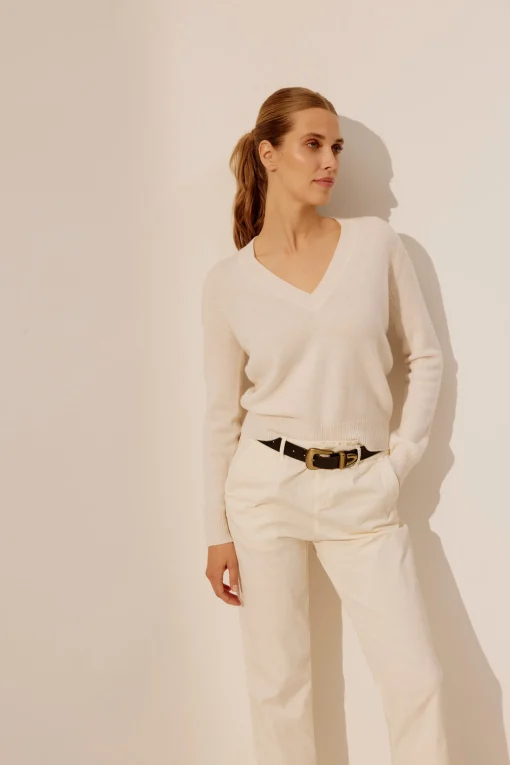 Femme Anita Hass Pull Blair En Ivoire