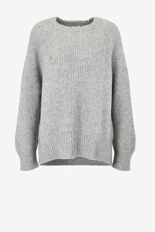 Femme Allude Pull Classique Gris Clair