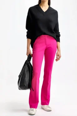 Femme Allude Pull Noir Avec Col En V