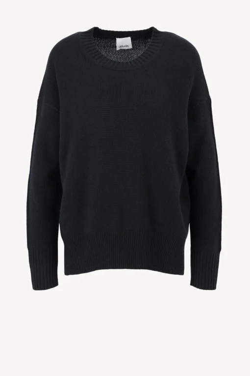 Femme Allude Pull Ras Du Cou En Noir