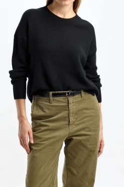 Femme Allude Pull Ras Du Cou En Noir