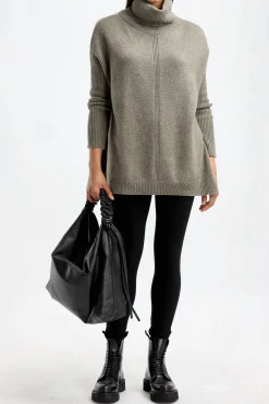 Femme Kujten Pull Tali En Kaki