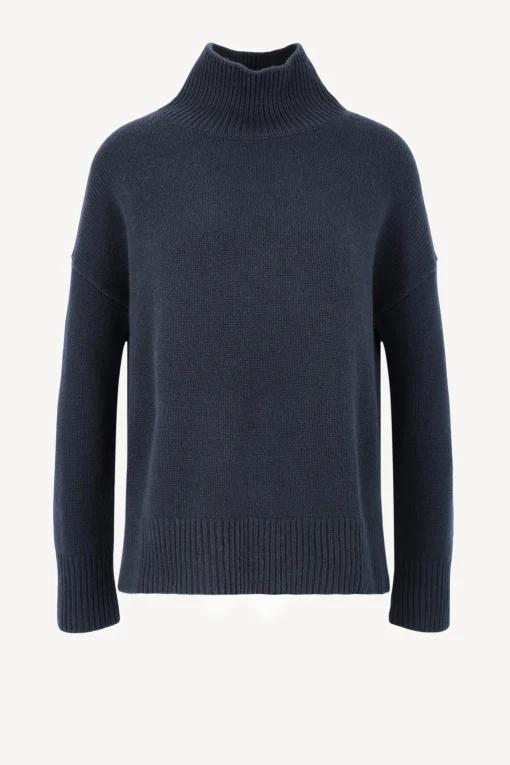 Femme Kujten Pull Ulla En Marine Fonce