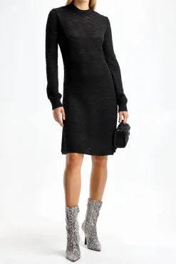 Femme Missoni Robe A Manches Longues En Black Beauty