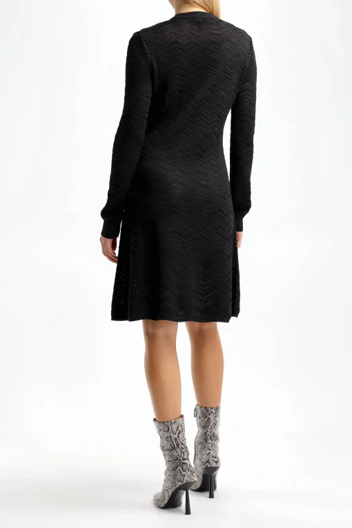 Femme Missoni Robe A Manches Longues En Black Beauty