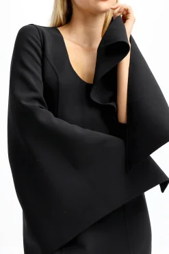 Femme Michael Kors Collection Robe Barathea En Noir