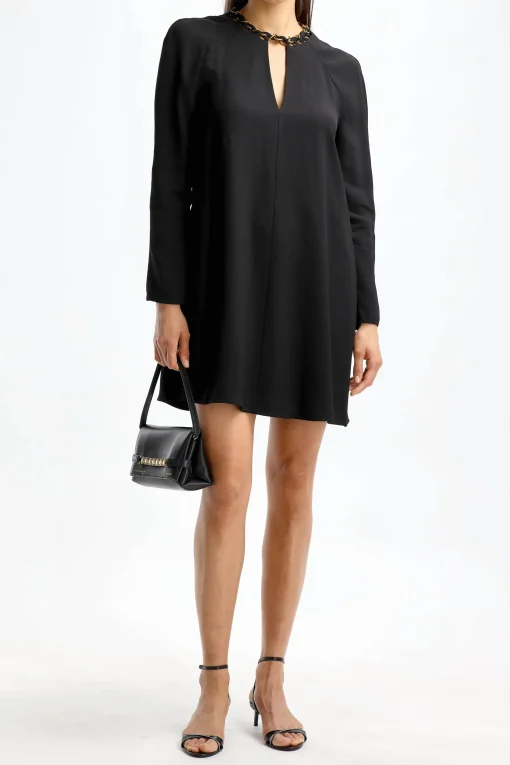 Femme Zimmermann Robe Chain Embellie En Noir