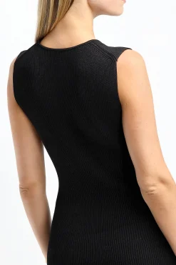 Femme Toteme Robe Contour En Noir