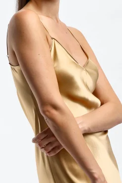 Femme Nili Lotan Robe Midi Cami En Kaki