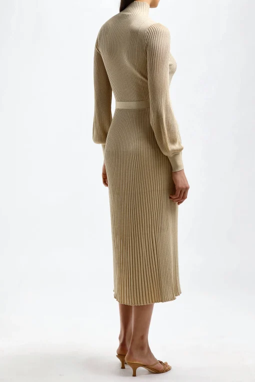 Femme Zimmermann Robe Midi Luminosity En Or