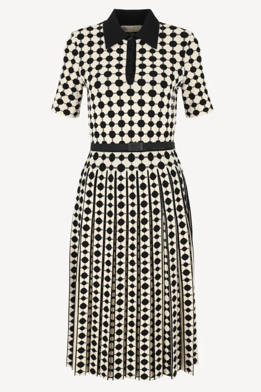 Femme Tory Burch Robe Polo Vanille/Noir