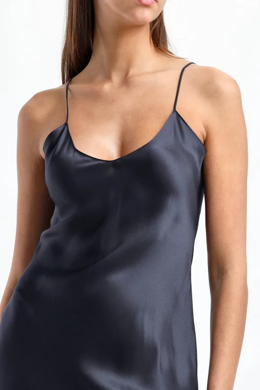 Femme Nili Lotan Robe Short Cami En Marine Fonce