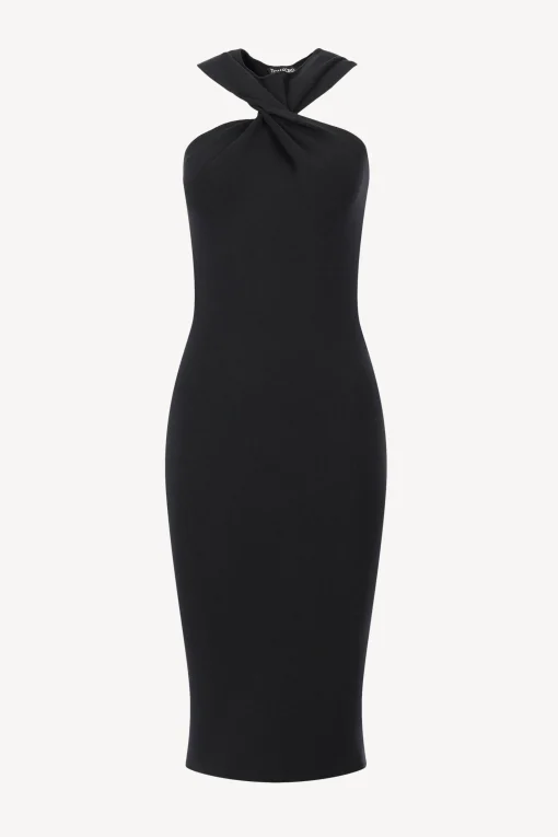 Femme Tom Ford Robe Tricotee Halterneck En Noir