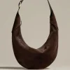 Femme Khaite Sac August Hobo En Daim Cafe