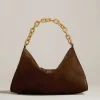 Femme Khaite Sac Clara Suede A Coffee