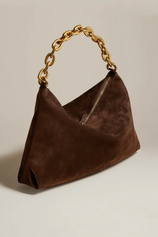 Femme Khaite Sac Clara Suede A Coffee