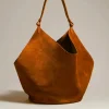 Femme Khaite Sac Lotus Medium En Caramel