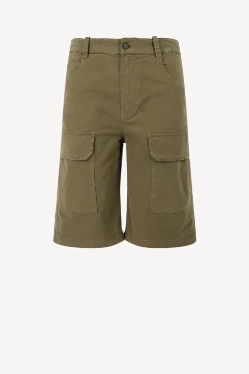 Femme Nili Lotan Short Lucca En Vert Olive