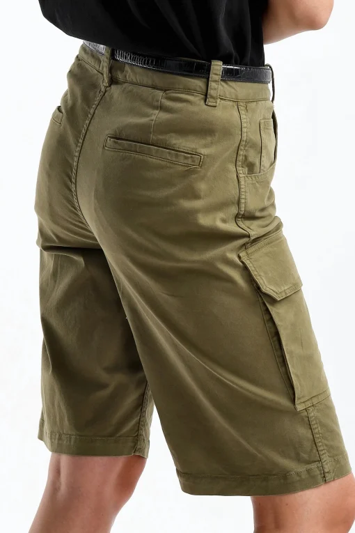 Femme Nili Lotan Short Lucca En Vert Olive