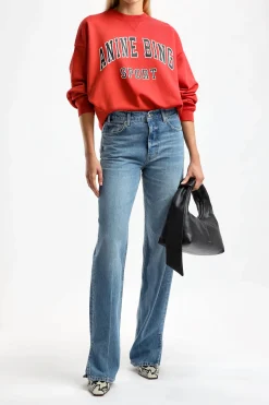 Femme Anine Bing Sweat-Shirt Jaci En Rouge