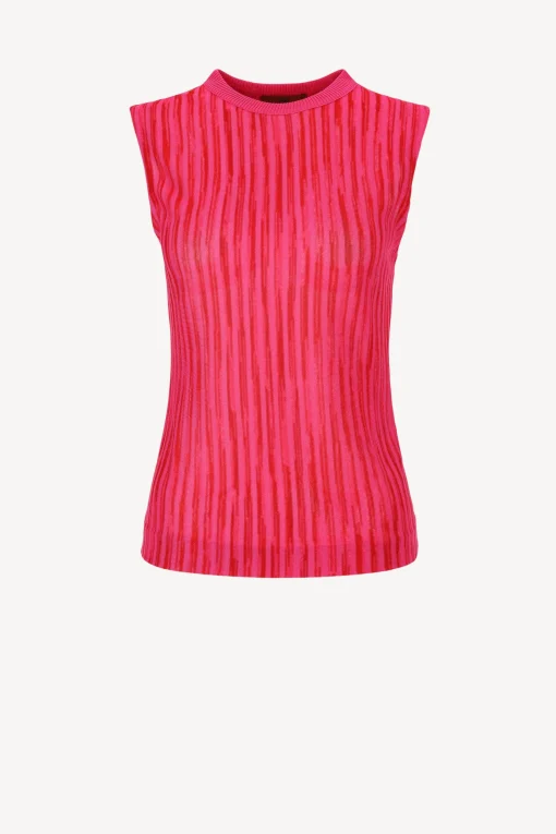 Femme Missoni Top En Rose Space Dye