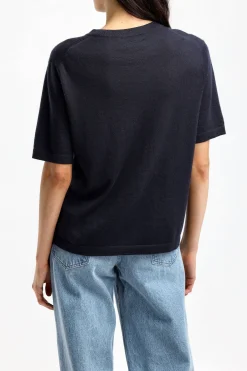 Femme Lisa Yang Tricot Julia En Bleu Marine