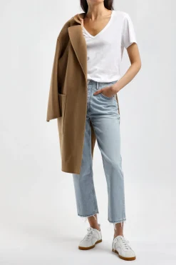 Femme Agolde T-Shirt Cameron En Blanc