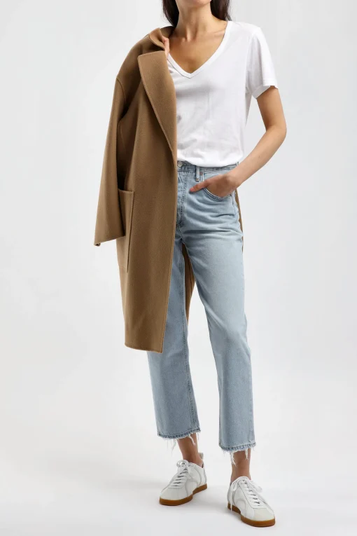 Femme Agolde T-Shirt Cameron En Blanc