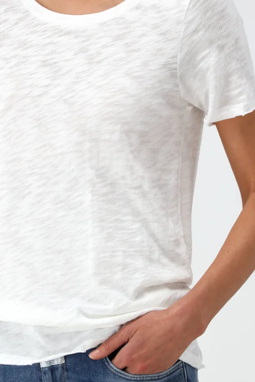 Femme Anthony Thomas Melillo T-Shirt Destroy En Blanc